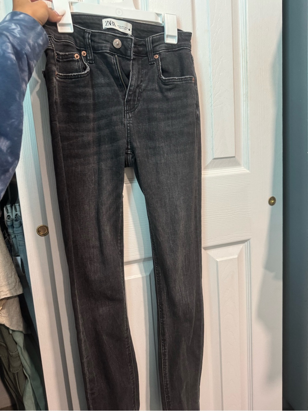 Zara Women’s Slim Fit Washed Black Jeans